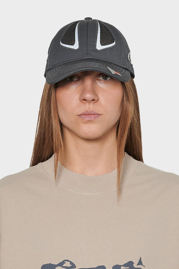 women#@Кепка 6 PANEL CAP темно-сіра
