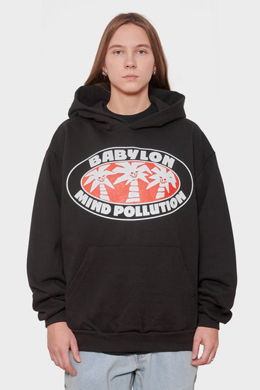 women#@Худі MIND POLLUTION чорний, купити онлайн в магазині.