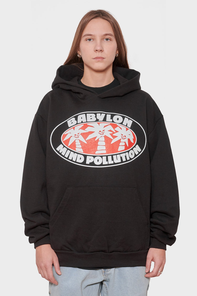 women#@Худі MIND POLLUTION чорний, купити онлайн в магазині.