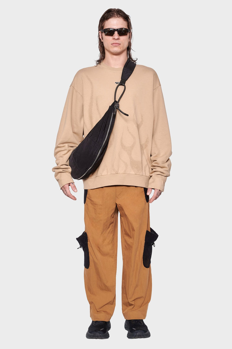 men#@Світшот CUT OFF CREW FLAMES SPRAY пісочний, купити онлайн в магазині.