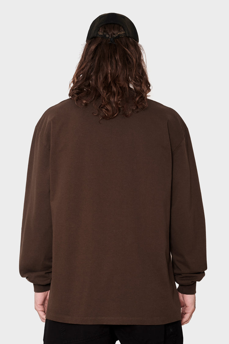 men#@Лонгслів TEMPLE  коричневий, купити онлайн в магазині.