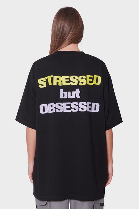 women#@Футболка STRESSED BUT OBSESSED чорна, купити онлайн в магазині.