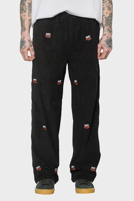 men#@Штани SEX LOGO AOP EMBROIDERED чорні