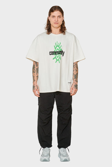 men#@Футболка M0D44 x CHUMAKY COMMUNITY біла