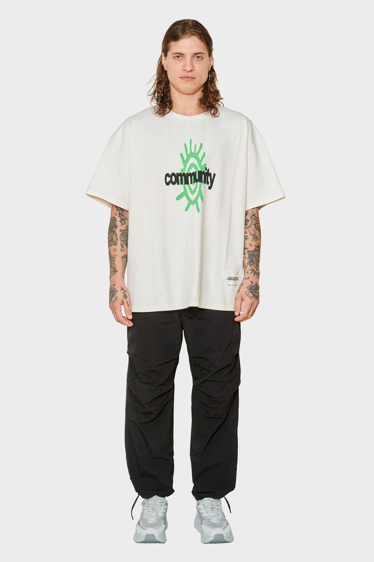 men#@Футболка M0D44 x CHUMAKY COMMUNITY біла