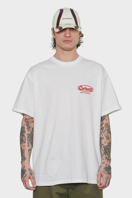 men#@Футболка CARHARTT LOGO біла