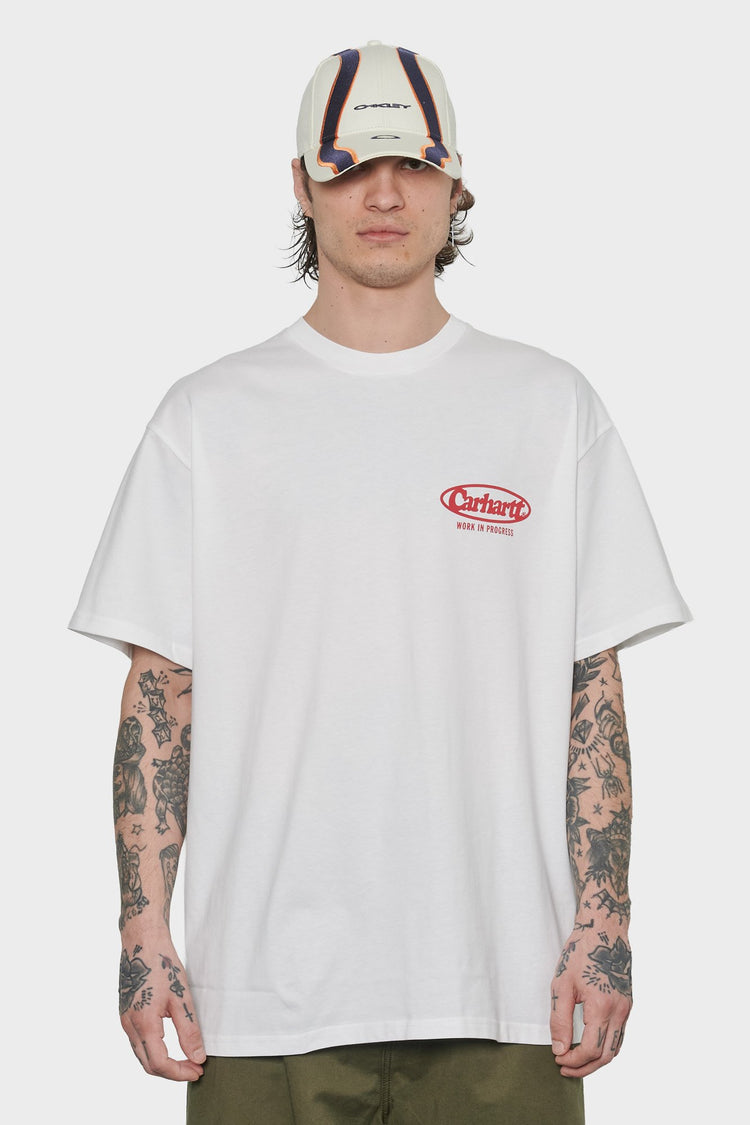 men#@Футболка CARHARTT LOGO біла