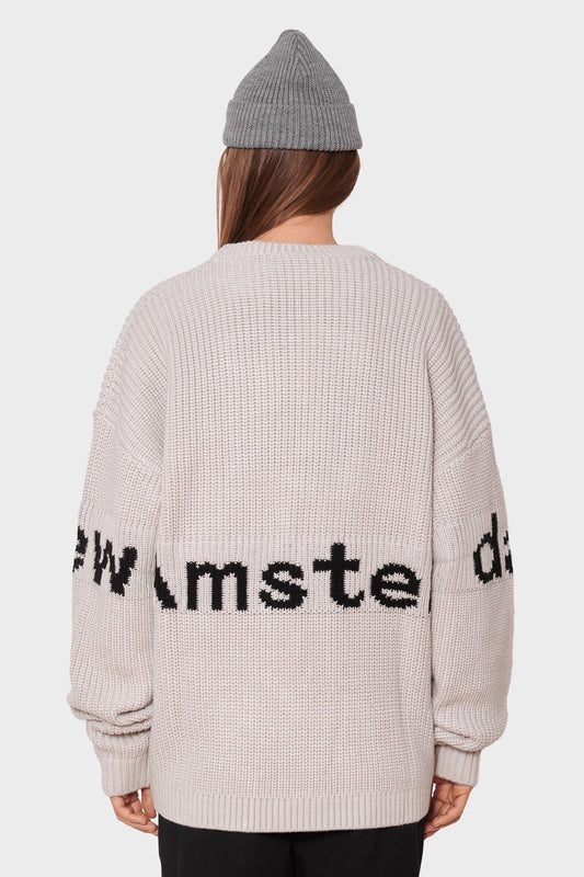 women#@Светр NAME CREW KNIT сірий, купити онлайн в магазині.