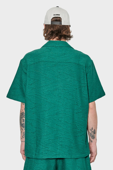 men#@Сорочка CROCHET SHIRT зелена