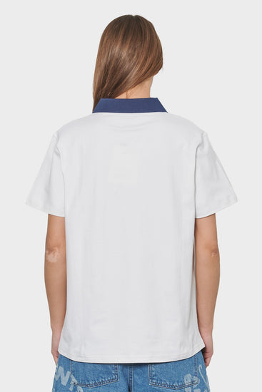 women#@Футболка LOGO COLLAR біла