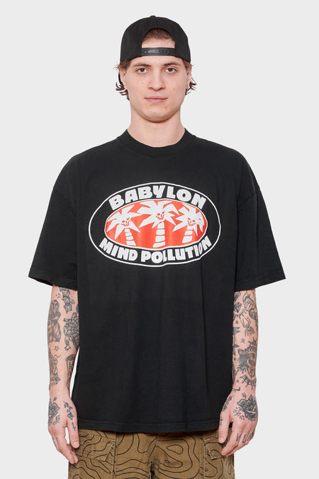men#@Футболка MIND POLLUTION чорна, купити онлайн в магазині.
