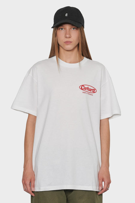 women#@Футболка CARHARTT LOGO біла