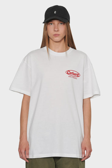 women#@Футболка CARHARTT LOGO біла