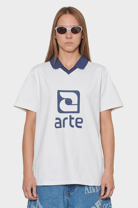 women#@Футболка LOGO COLLAR біла