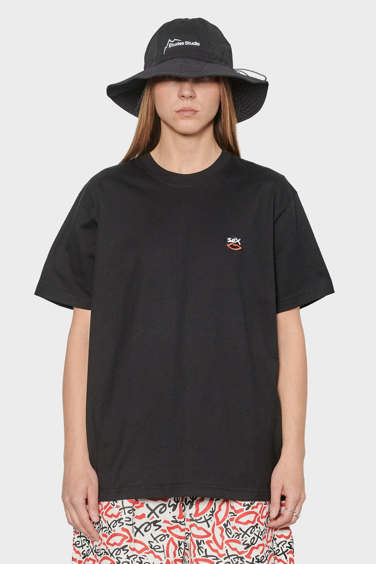 women#@Футболка MINI EMBROIDERED LOGO чорна