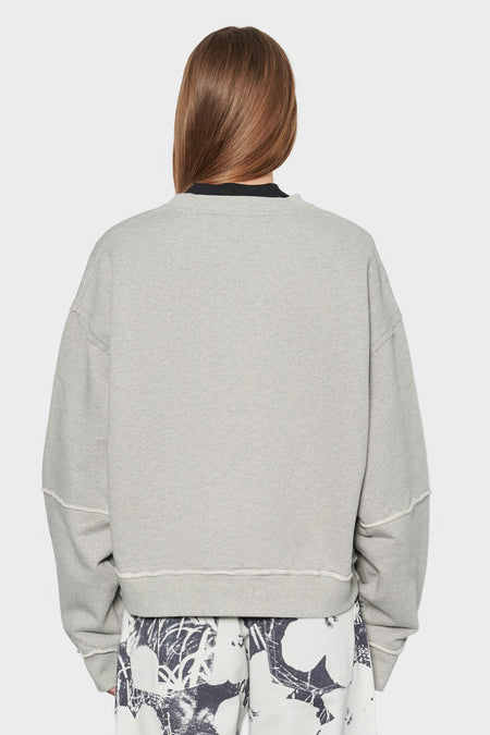 women#@Світшот PANELLED CREW NECK сірий