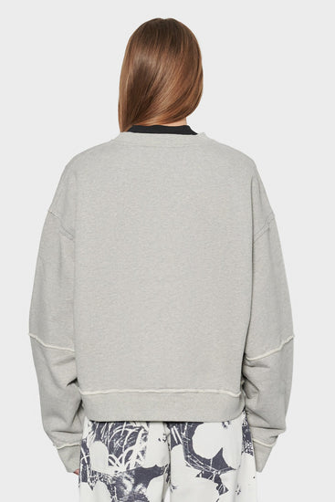 women#@Світшот PANELLED CREW NECK сірий