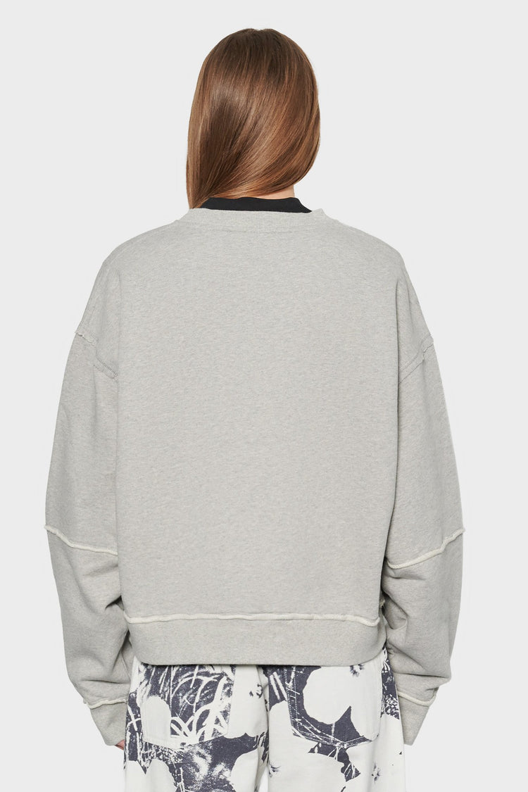 women#@Світшот PANELLED CREW NECK сірий