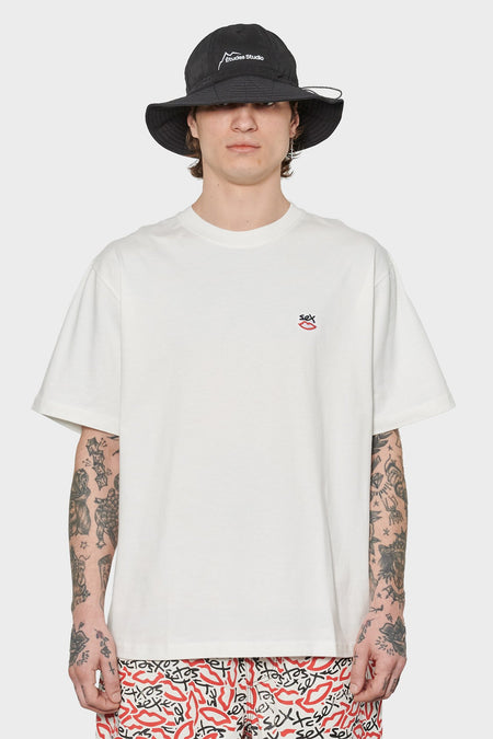 men#@Футболка MINI EMBROIDERED LOGO біла