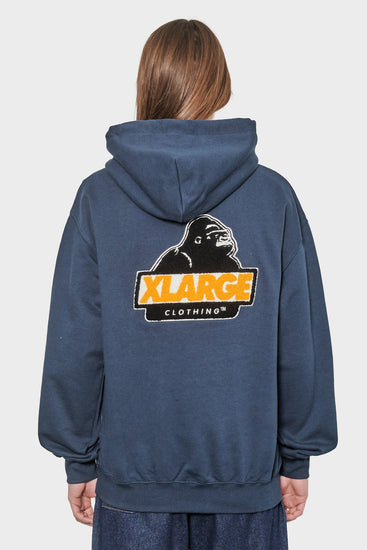 women#@Худі CHENILLE SLANTED темно-синє