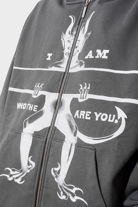 Худі WHO THE DEVIL? темно-сірий, купити онлайн в магазині.