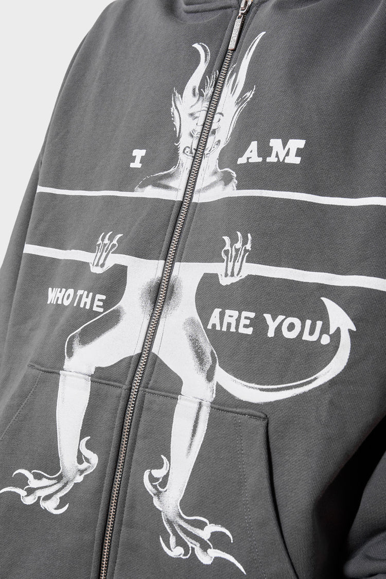 Худі WHO THE DEVIL? темно-сірий, купити онлайн в магазині.
