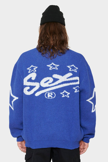 men#@Светр THE S WORD синій, купити онлайн в магазині.