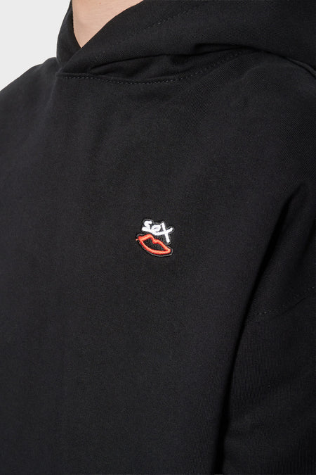 Худі MINI EMBROIDERED LOGO чорне від SEX SKATEBOARDS купити онлайн у магазині NEWBORN K