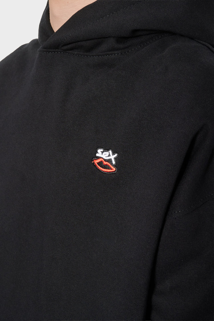 Худі MINI EMBROIDERED LOGO чорне від SEX SKATEBOARDS купити онлайн у магазині NEWBORN K