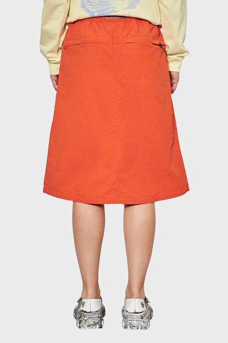 women#@Спідниця NYLON PACKABLE MIDI помаранчева
