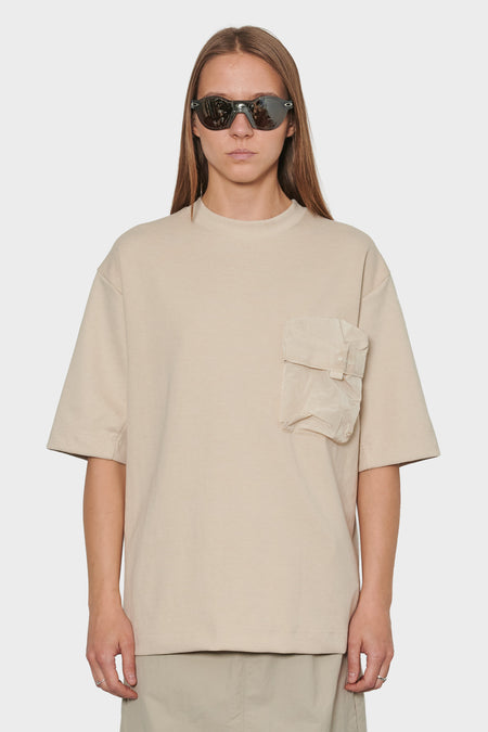 women#@Футболка MULTIPOCKET TEE молочна