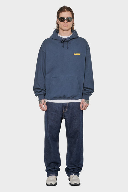 men#@Худі CHENILLE SLANTED темно-синє