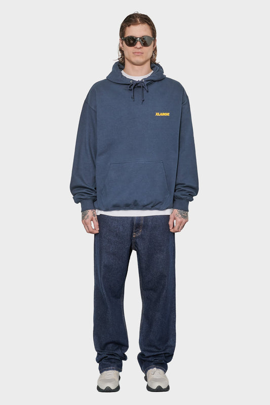 men#@Худі CHENILLE SLANTED темно-синє