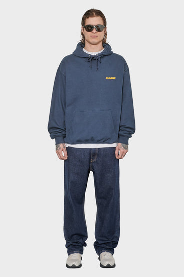 men#@Худі CHENILLE SLANTED темно-синє