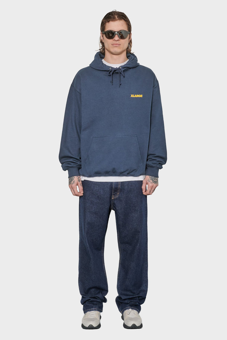 men#@Худі CHENILLE SLANTED темно-синє