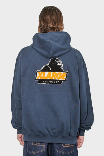 men#@Худі CHENILLE SLANTED темно-синє