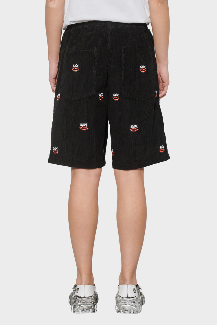 women#@Шорти SEX LOGO EMBROIDERED чорні