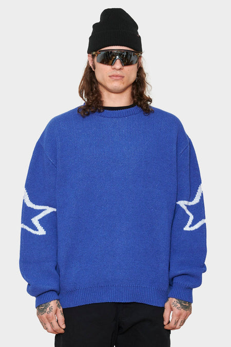 men#@Светр THE S WORD синій, купити онлайн в магазині.