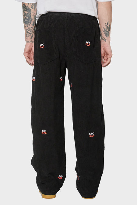 men#@Штани SEX LOGO AOP EMBROIDERED чорні