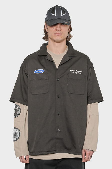 men#@Сорочка EMBROIDERED WORK чорна