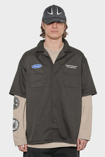 men#@Сорочка EMBROIDERED WORK чорна