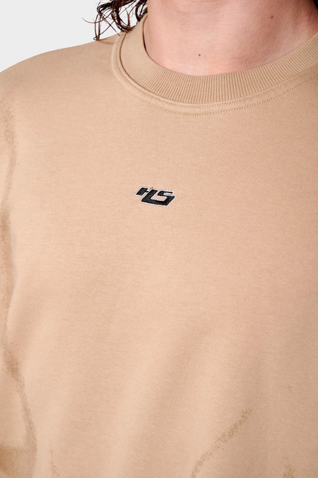 Світшот CUT OFF CREW FLAMES SPRAY пісочний, купити онлайн в магазині.