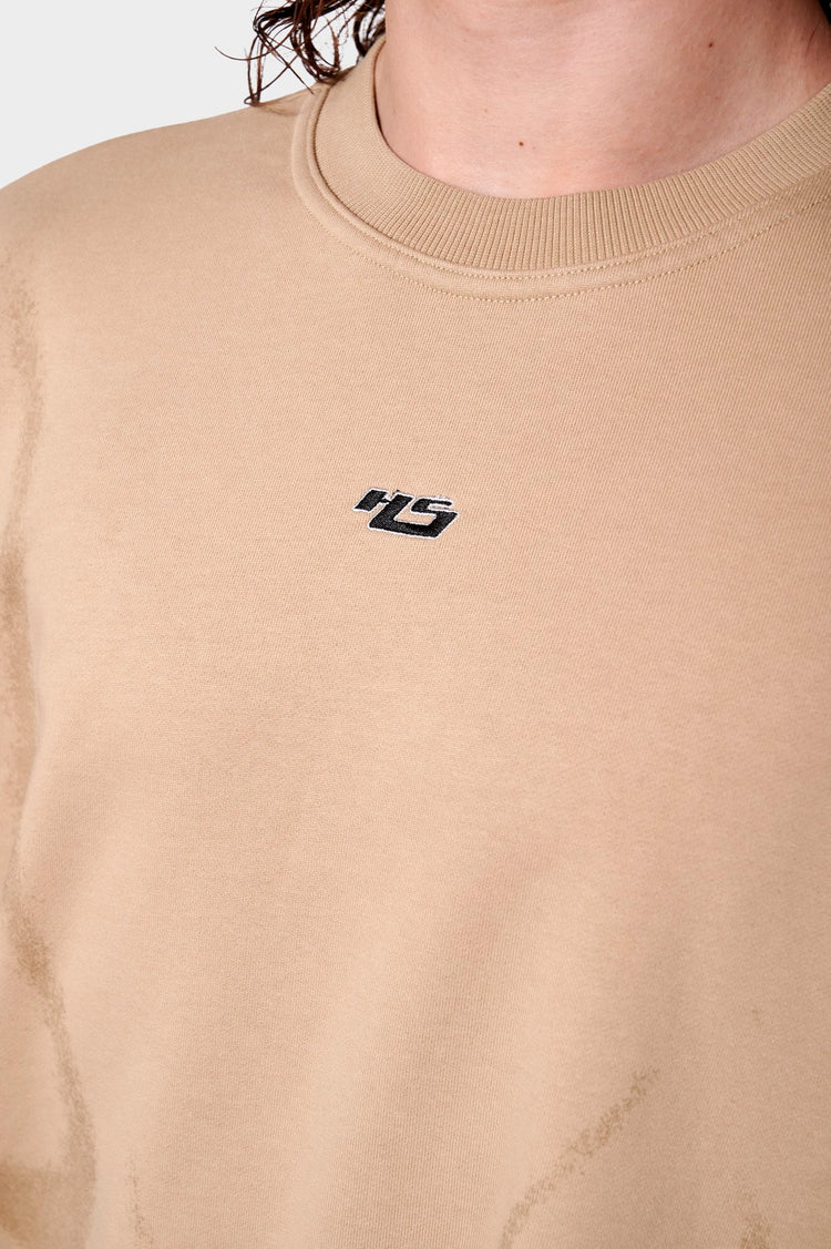 Світшот CUT OFF CREW FLAMES SPRAY пісочний, купити онлайн в магазині.