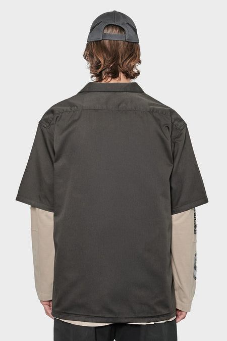 men#@Сорочка EMBROIDERED WORK чорна