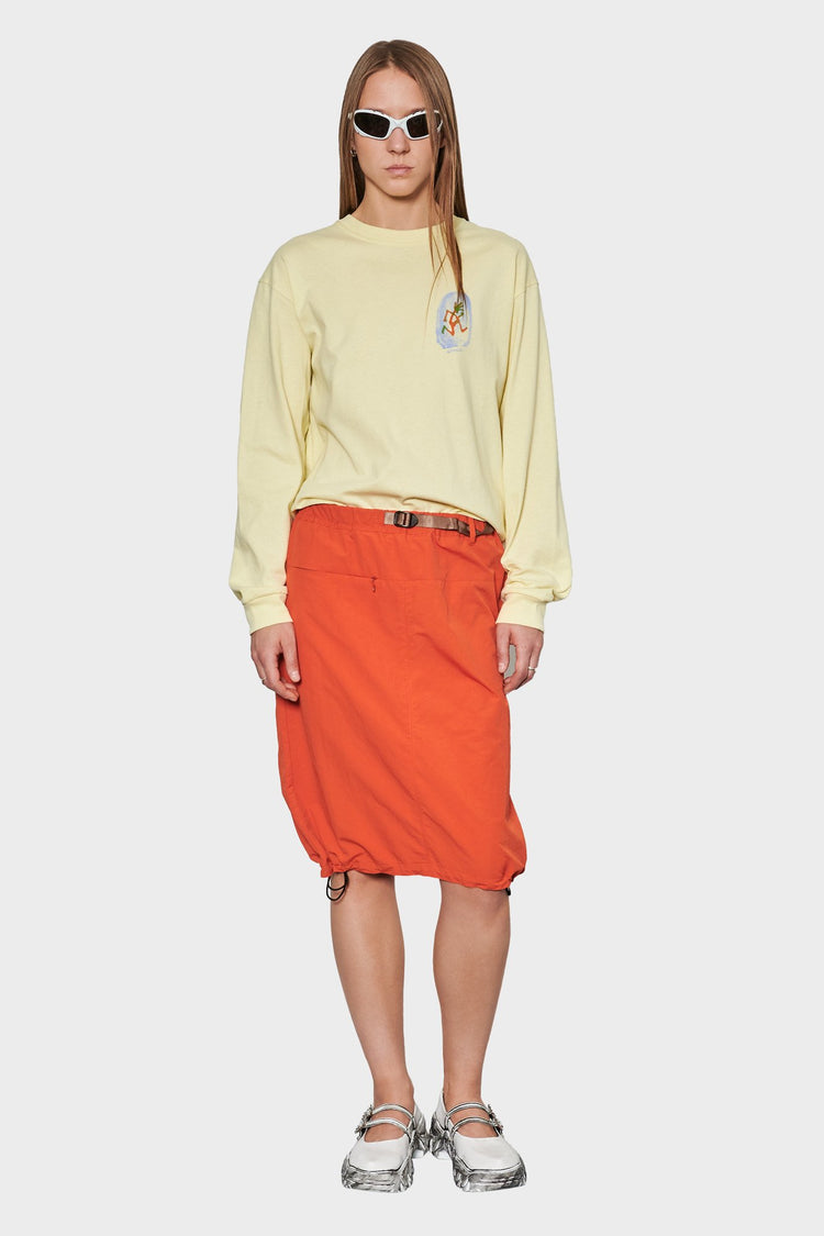 women#@Спідниця NYLON PACKABLE MIDI помаранчева