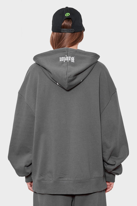 women#@Худі WHO THE DEVIL? темно-сірий, купити онлайн в магазині.