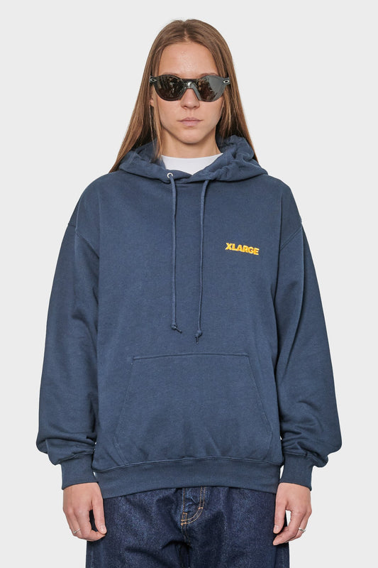 women#@Худі CHENILLE SLANTED темно-синє