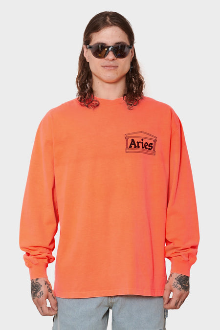 men#@Лонгслів TEMPLE FLUORO помаранчевий, купити онлайн в магазині.