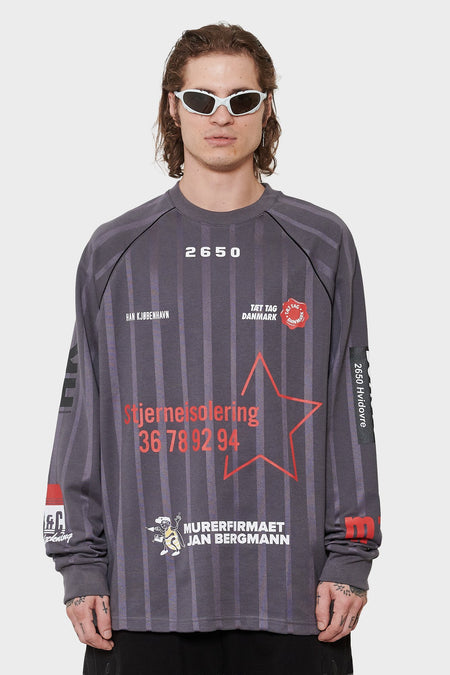 men#@Джерсі SPONSORED FOOTBALL темно-сіре