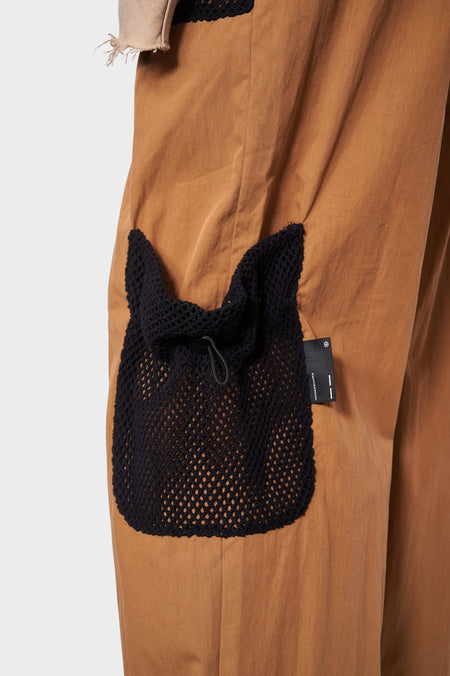 Штани NET POCKET CARGO коричневі, купити онлайн в магазині.